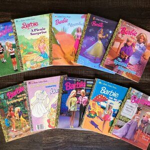 Barbie Little Golden Book - Thumbelina - Nutcracker - Picnic Surprise - 10 Books